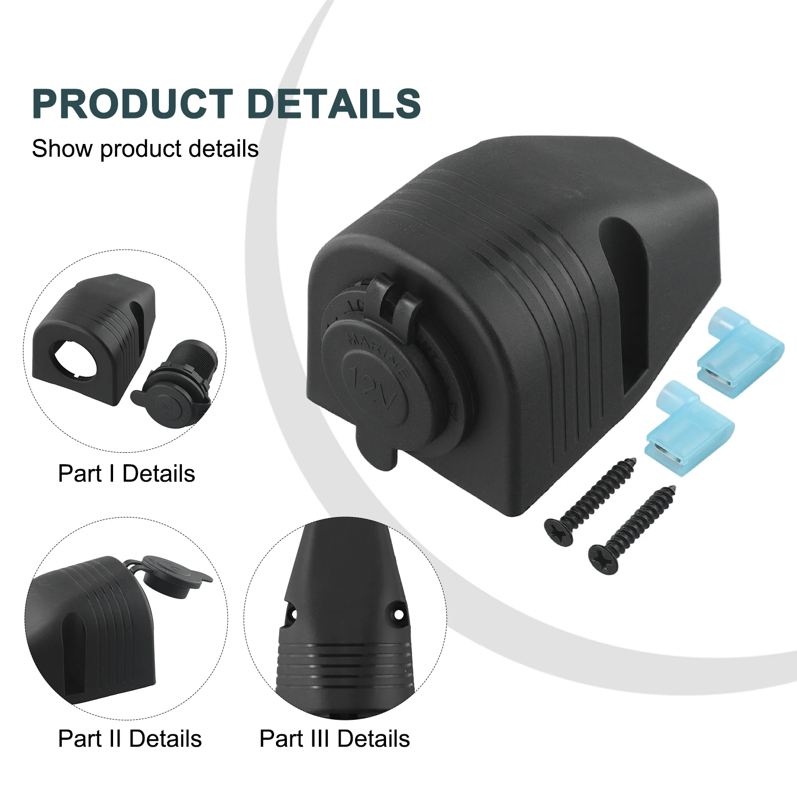 

Розетка 12 В 24 В для автомобиля, лодки, мотоцикла с водонепроницаемым пылезащитным дизайном и защитой для электрических устройств