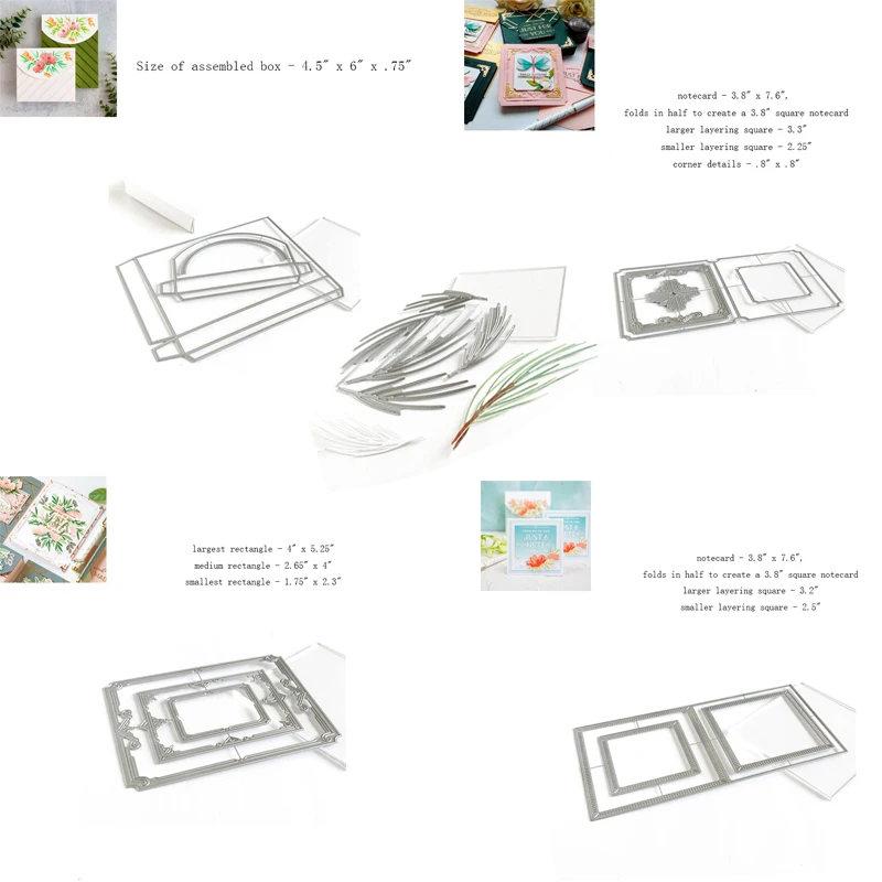 

Box design transparent stamp for DIY scrapbook crafts card making