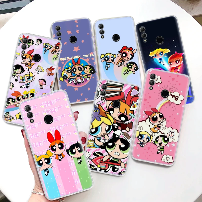 

Cartoon P-Powerpuff-Girls Coque Phone Case For Huawei Honor 8A 8S 8X 9X 10 Lite 9 20 Pro Y5 Y6 Y7 Y9S P Smart Z 2019 2021 Soft C