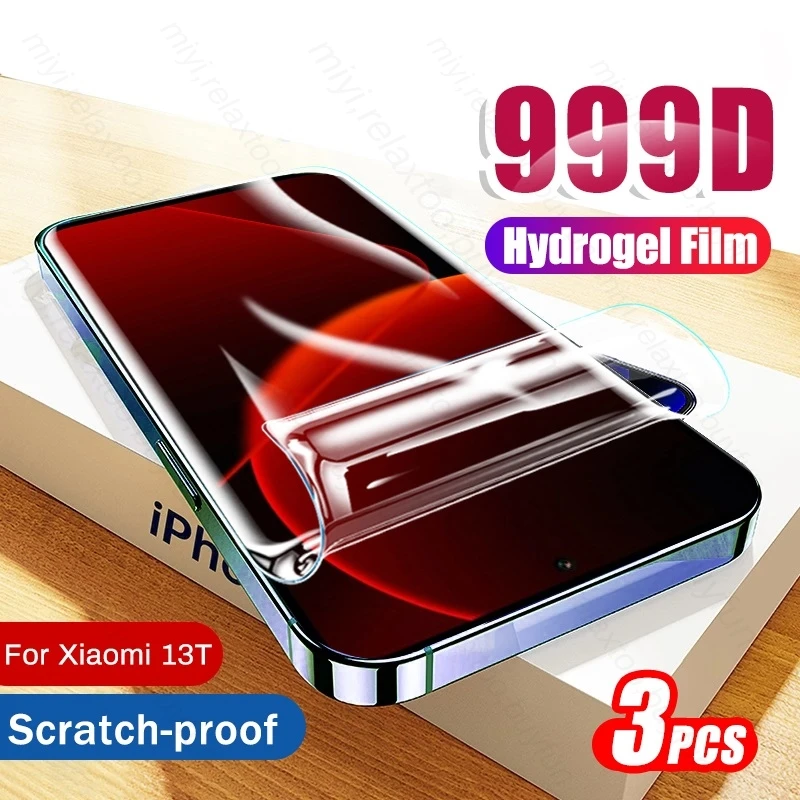 

3PCS 999D Soft Hydrogel Film For Xiaomi 13T Pro 5G Screen Protectors Not Glass On Xiomi Xaimi Xaomi Mi13T Xiaomi13T 13 T Pro 5G