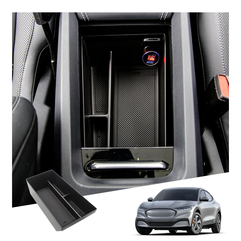 

Center Console Organizer Armrest Box Storage Box for Ford Mach-e 2021 2022 Car Interior Accessories Stowing Tidying Tray