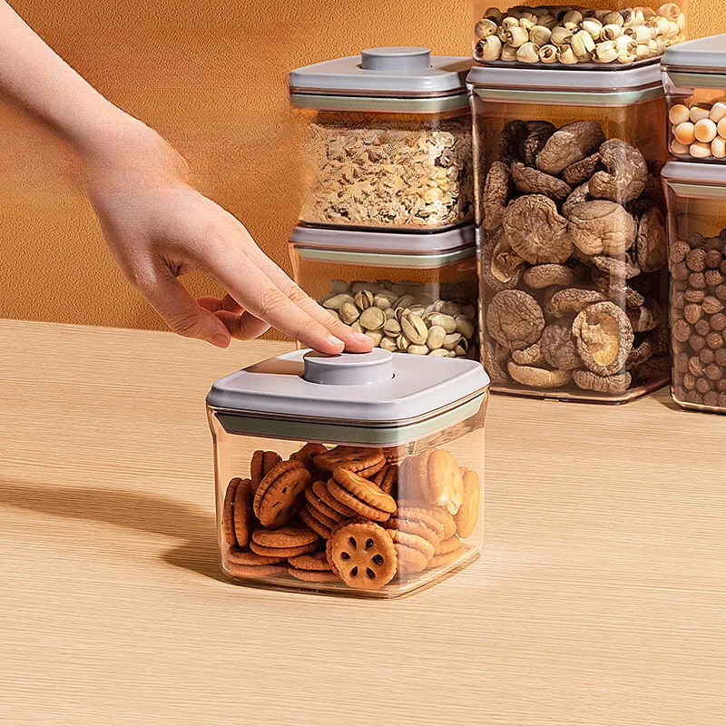 

New Single hand open PP Jars with Lids,Storage Jars Container Wide Open Storage Jars for Kitchen,HCrafts Storage,Food Container