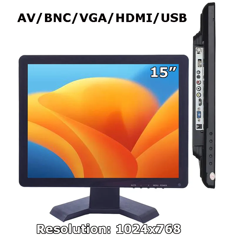 15-дюймовый 1024x768 настольный POS-машина CCTV HD компьютерный резистивный/емкостный