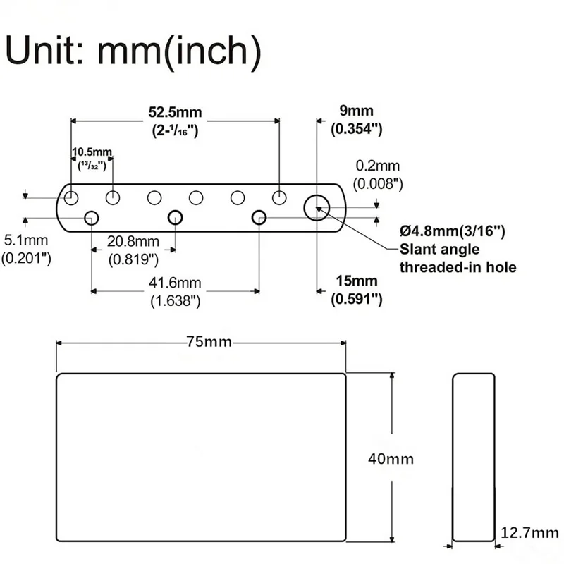Электрогитара с системой тремоло Bridge блок из нержавеющей стали латунный Блок Для