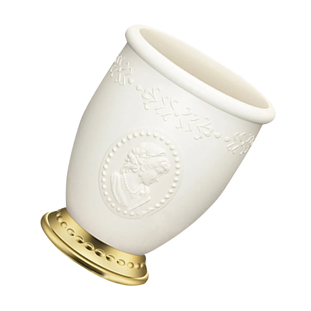 

Настольный держатель для кистей, чашка, контейнер, современный органайзер для косметики и ручек, геометрические украшения, декоративные де...