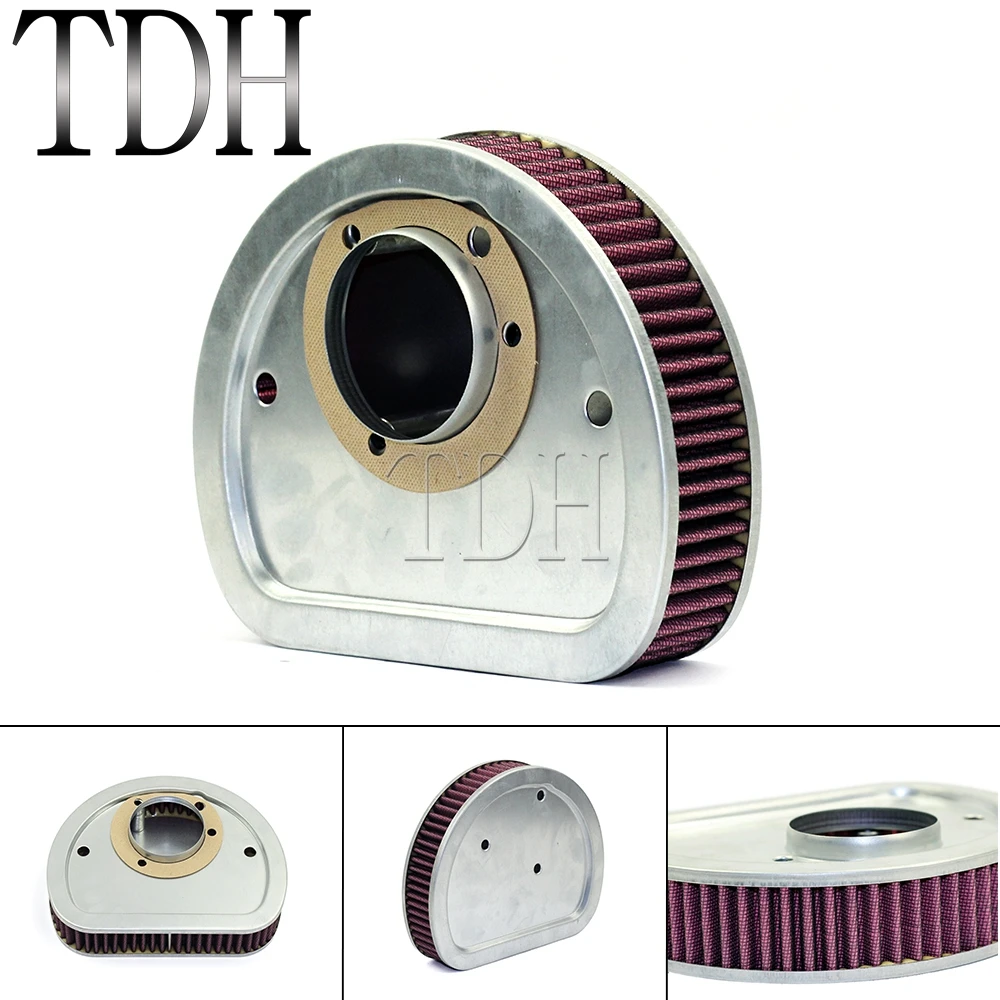 

High Flow Air Intake Filter For Harley Softail Classic Fat Bob Dyna Custom Deluxe Breakout FXSB Road Glide 2007-2015 Air Cleaner