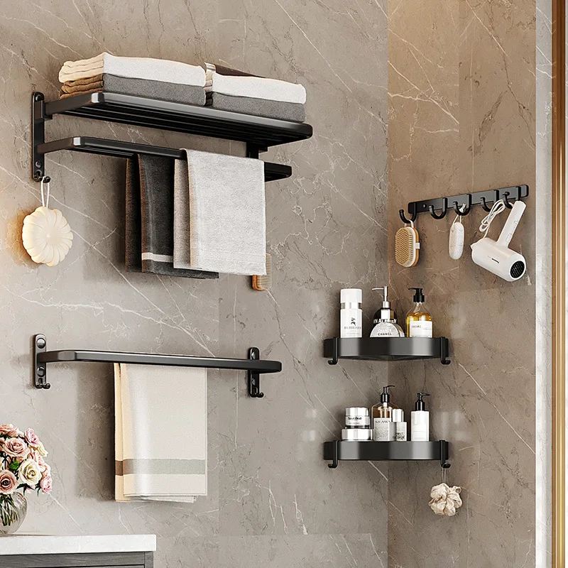 

Towel Hardware Punch Fashion Free Paper Accessories Of Sets Luxury 2022 Bathroom Holder Ermo Rack Accessories Toilet