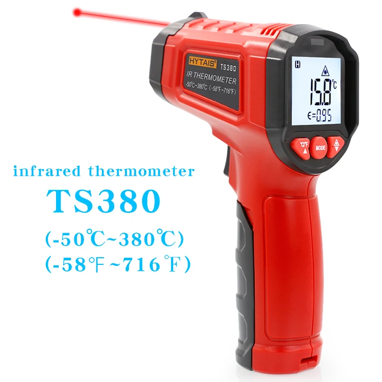 

TS380 Инфракрасный бесконтактный термометр HYTAIS Ручной промышленный высокоточный электронный датчик температуры TS600