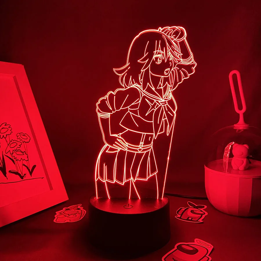 

Anime Figure Matoi Ryuuko 3D Led Neon Night Lights Birthday Gift For Friends Otaku Bedroom Decor Manga KILL la KILL Lava Lamps