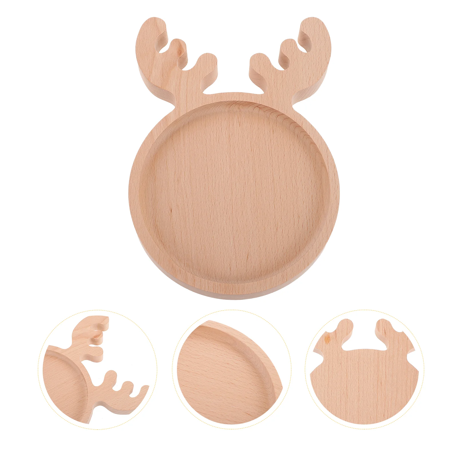 

Beech Storage Plate Sauce Dipping Bowl Side Dish Plate for Kitchen Home