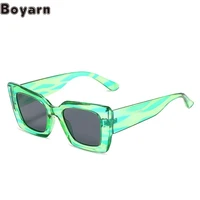 boyarn 2022 summer new simple sunglasses steampunk personalized cats eye square glasses punk versatile sunglasses