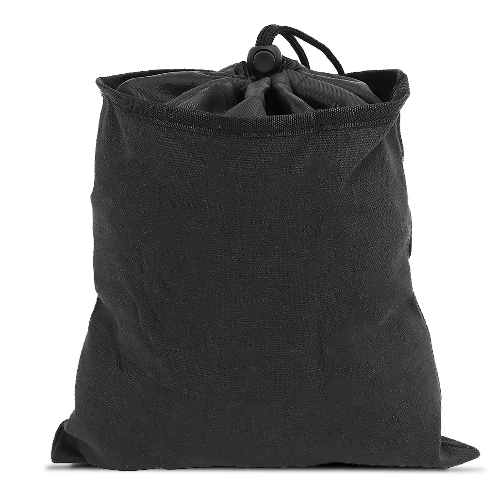 

1/2/3/5 Foraging Bag Belt Foldable Waxed Canvas Waist Fruits Picking Gathering Pouch Organizer Pack with Drawstring Tool Black