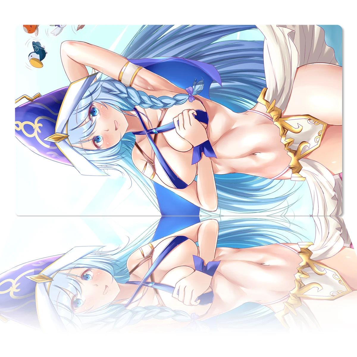 

YuGiOh Water Enchantress of The Temple Mat TCG CCG Board Game Trading Card Game Mat Anime Mouse Pad Rubber Desk Mat Zones & Bag