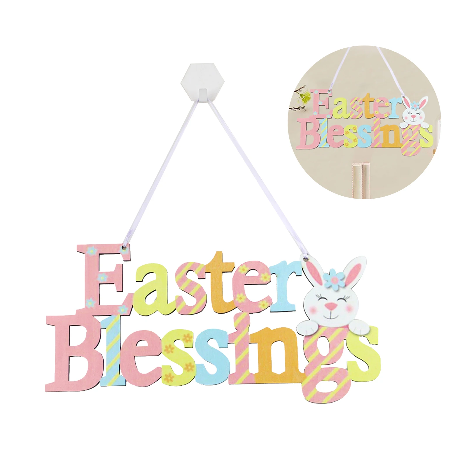 

Easter Wooden Hangings Bunny Chick Egg Alphabet Welcome Sign Wooden Slices Easter Ornaments Pendants With A Sling Home Easter