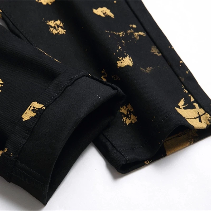 Модные брендовые мужские джинсы в европейском и американском стиле уличная мода