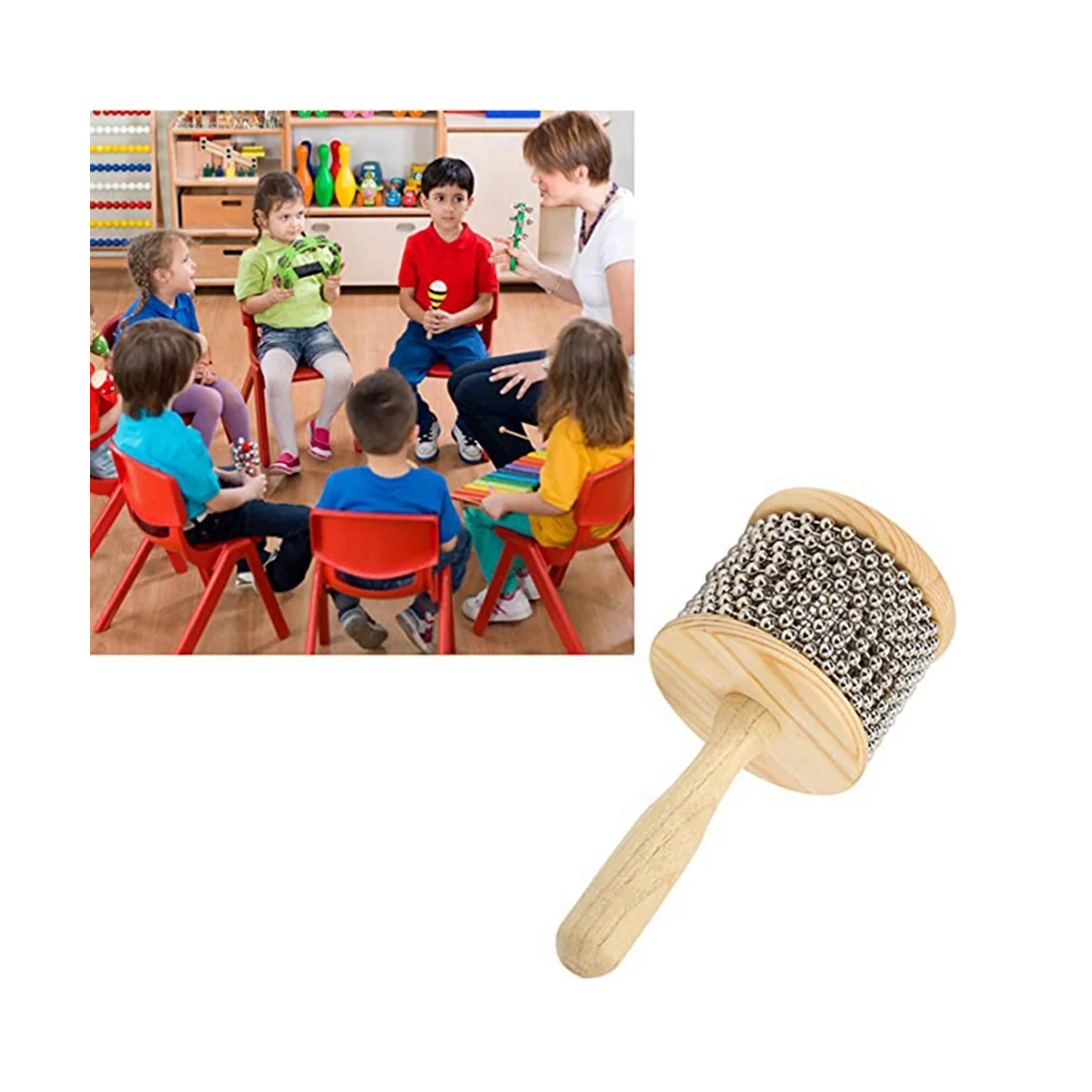 Деревянный Кабаса игрушка со стальными шариками портативные Детские Обучающие