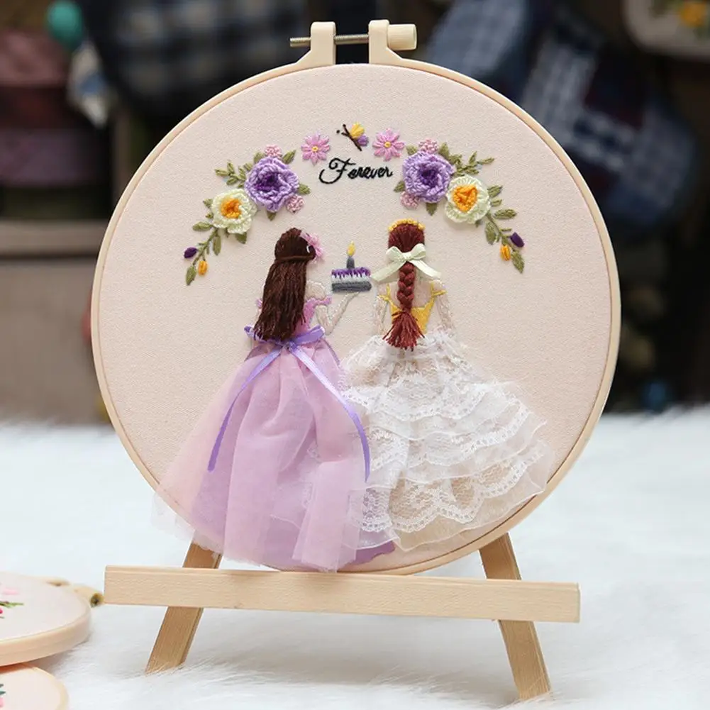 

Diy Embroidery Kit Bride Wedding Dress Cross Stitch Diy Starter Kit Women Handwork For Craft Lover