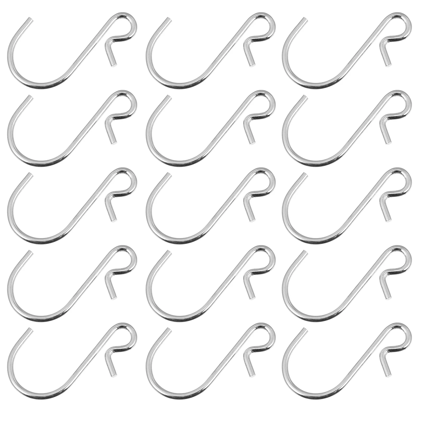 

100pcs Stainless Steel Hooks Rustproof Type Hooks Hanging Hooks (Steel Color)