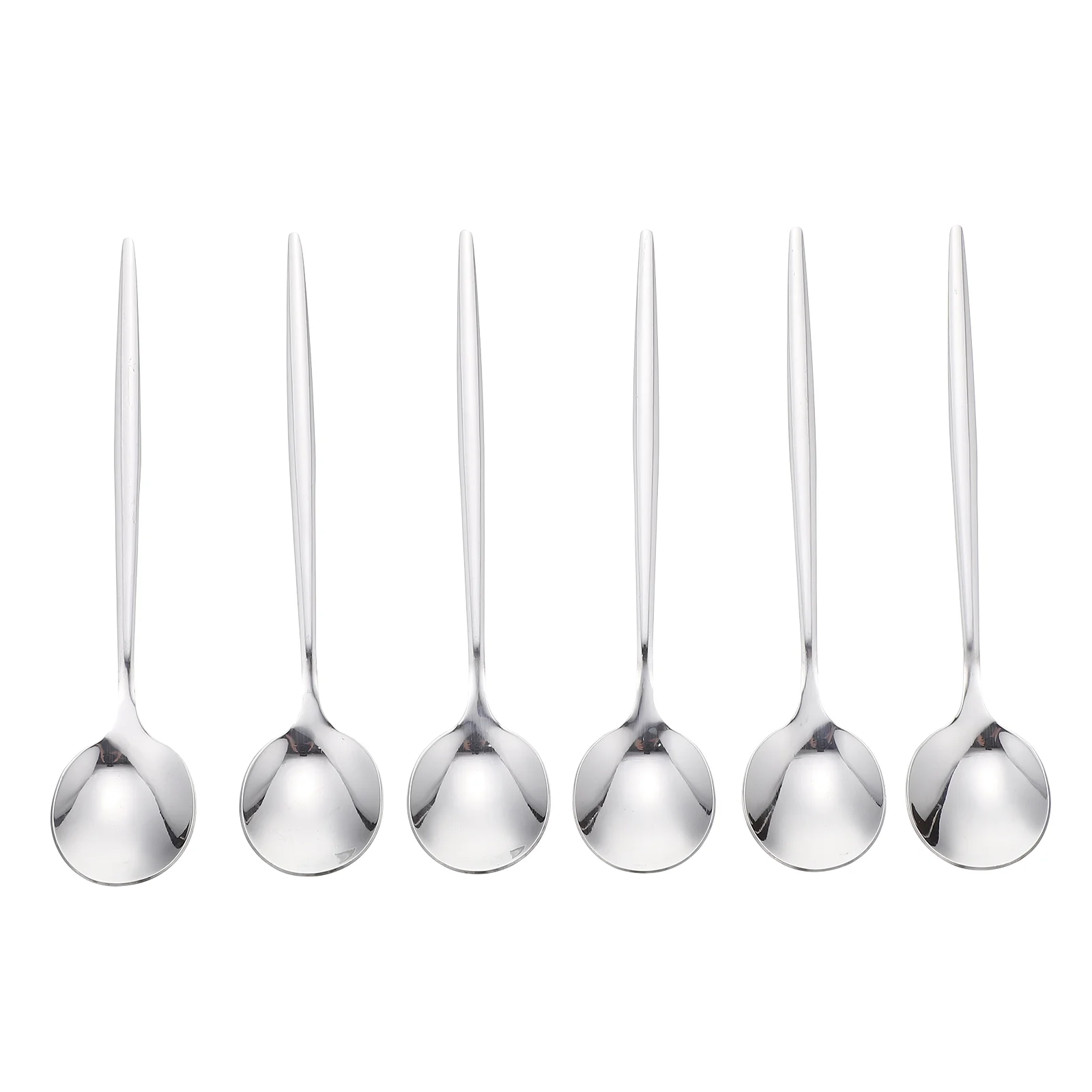 

6Pcs Spoons Stainless Steel Spoons Household Eating Spoons Multifunctional Soup Spoons for Restaurant Hotel