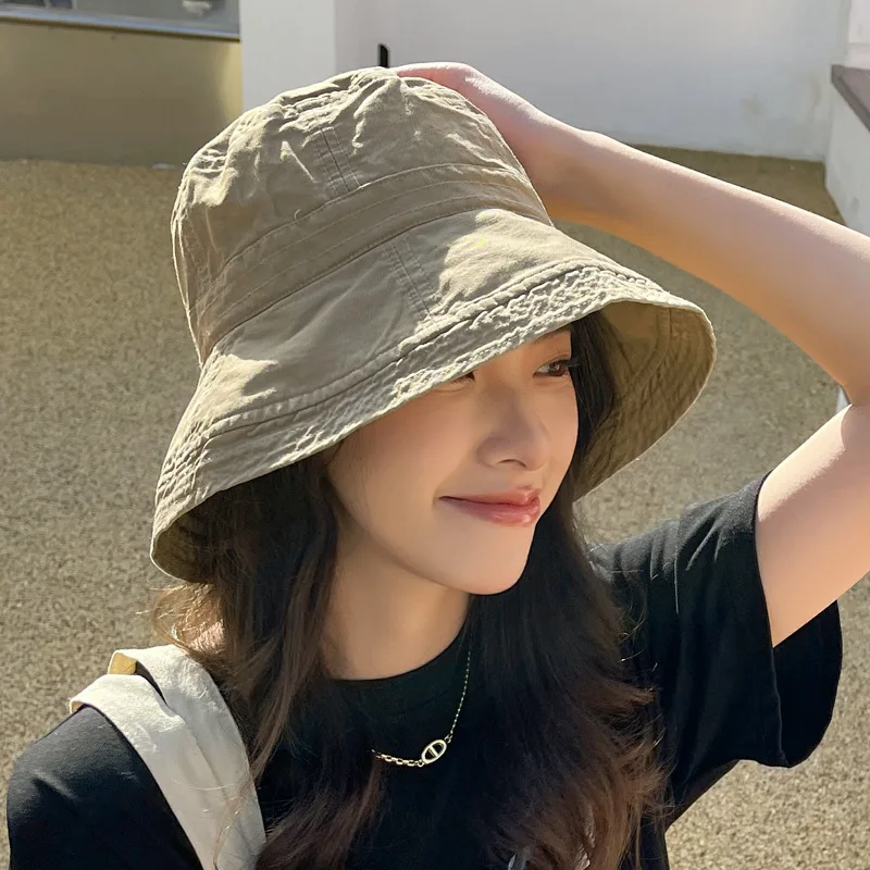 

Новинка Складная старая хлопковая шляпа рыбака женская летняя пляжная Солнцезащитная Женская дорожная Солнцезащитная шляпа