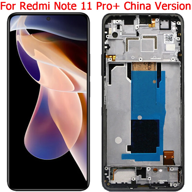 

New Original For Xiaomi Redmi Note 11 Pro+ 5G LCD Display Screen With Frame 6.67" Redmi Note 11 Pro Plus China Version Display