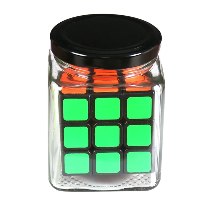 

Romantic Magic Gift Cube in a Bottle Close Up Trick Magic Props Cube Toys Party Desk Decoration for Children Teens Adult