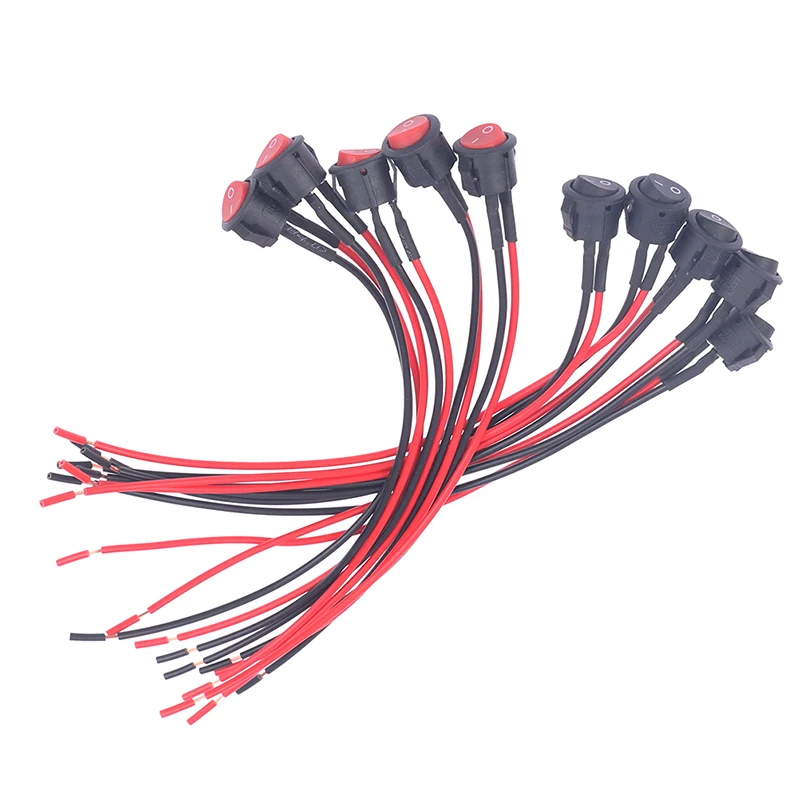 

5Pcs Round Rocker Switch ON Off SPST 20mm Mini 12 Volt Toggle Switch, 12V for Car Automotive