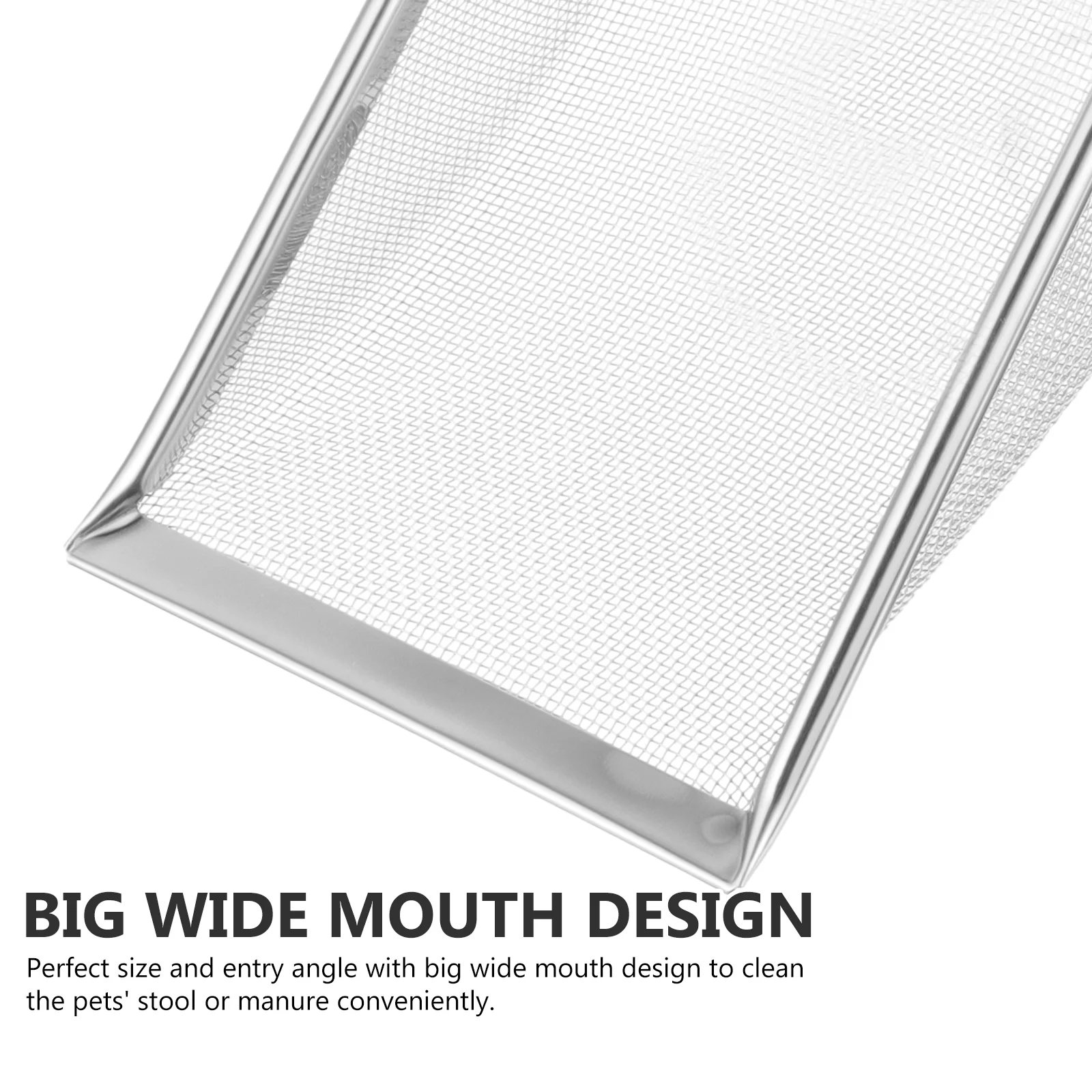 

Sifter Litter Box Stainless Steel Sand Reptiles Filtering Mesh Metal 29x10cm Scoop Silver Dirt