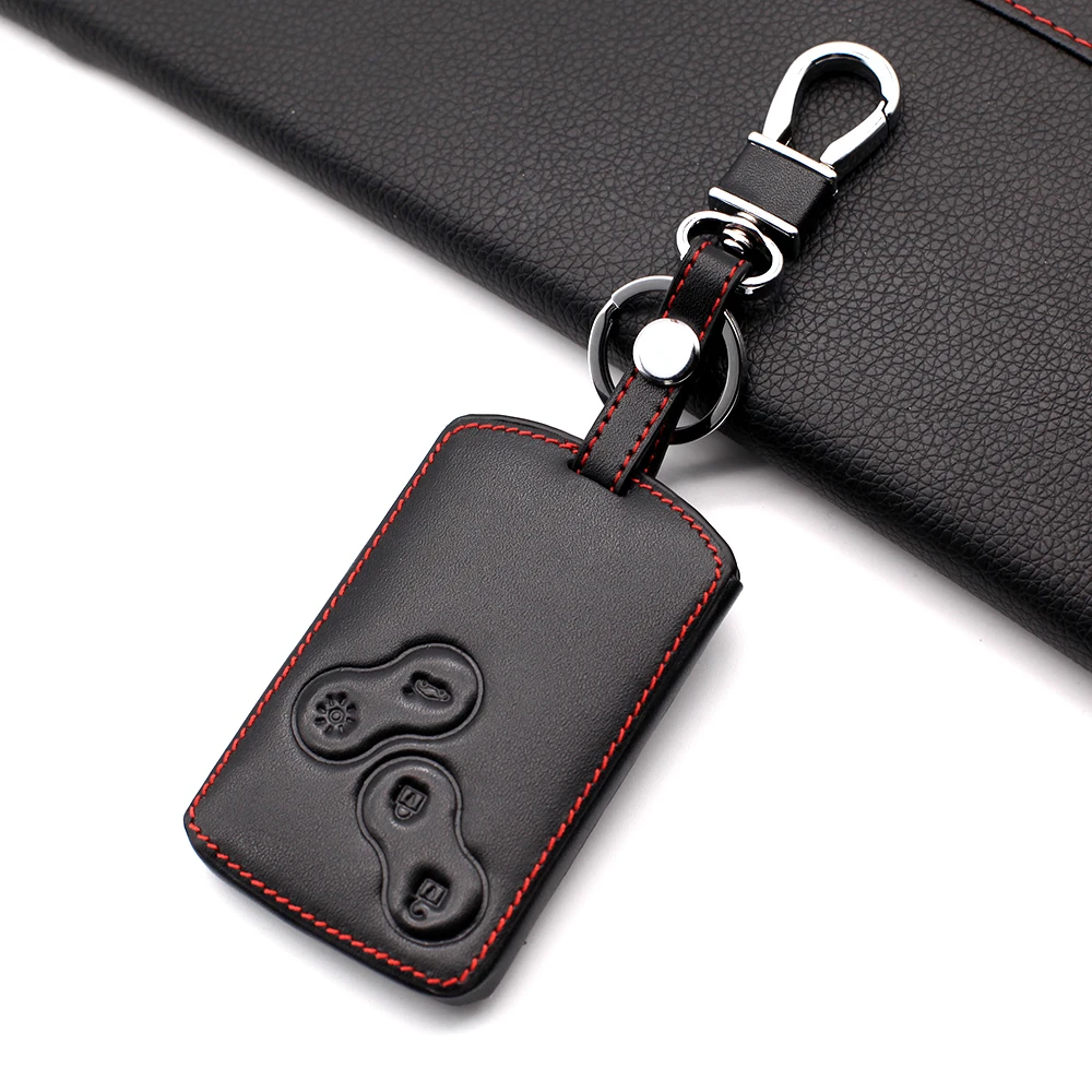 

Кожаный чехол для автомобильного ключа для Renault Kaptur Captur Logan Laguna Zoe Koleos Danilo Nema Fluence Megane 2 3 Clio Scenic