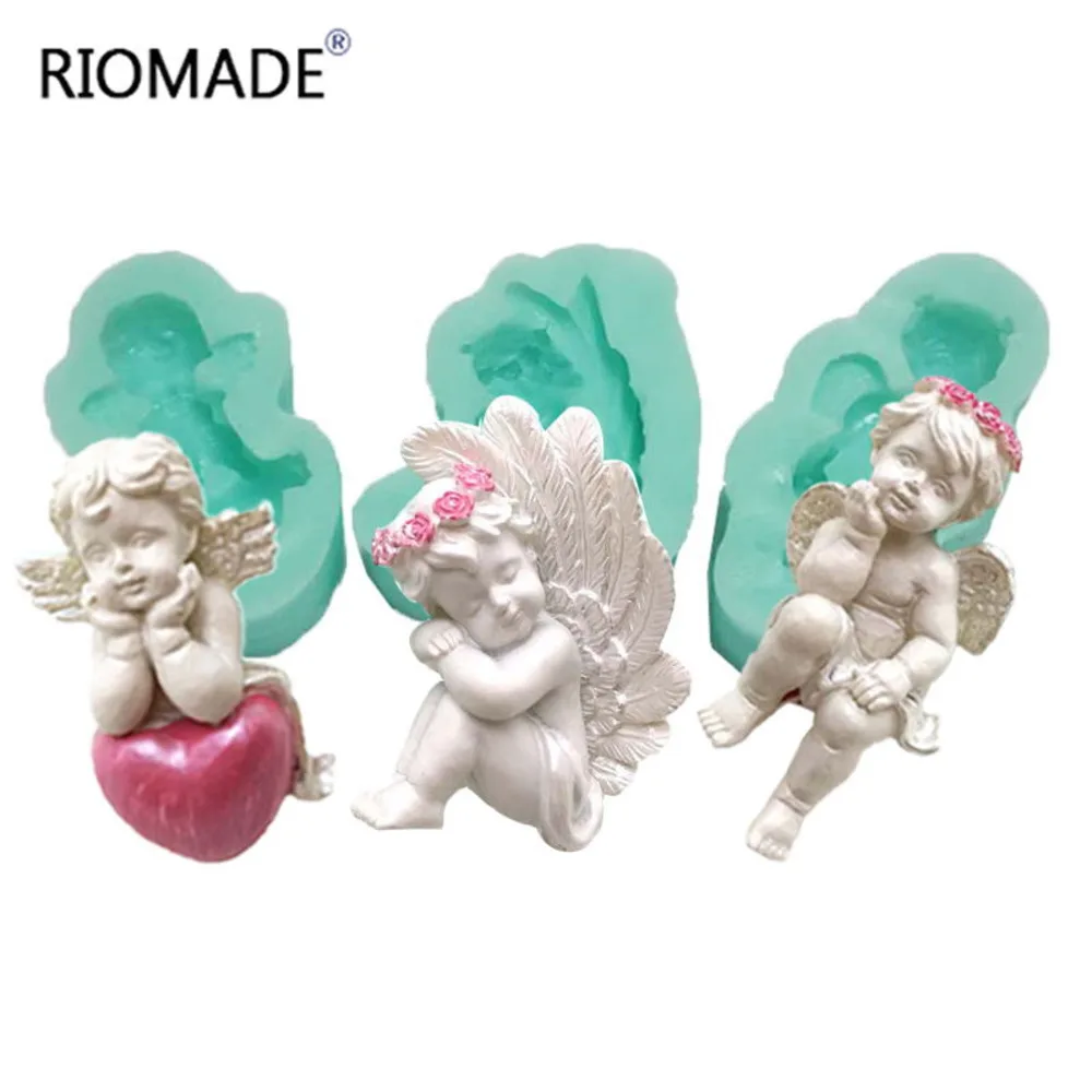 

Cupid Little Angel Silicone Fondant Molds 3 Style Cake Decorating Tools Chocolate Candy Dessert Cupcake Kitchen Baking Mould