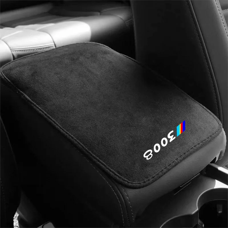 

Suede Leather Armrest Mat Arm Rest Protection Cushion Auto Armrests For Peugeot 3008 208 2008 206 308 108 106 306 Car Accessorie