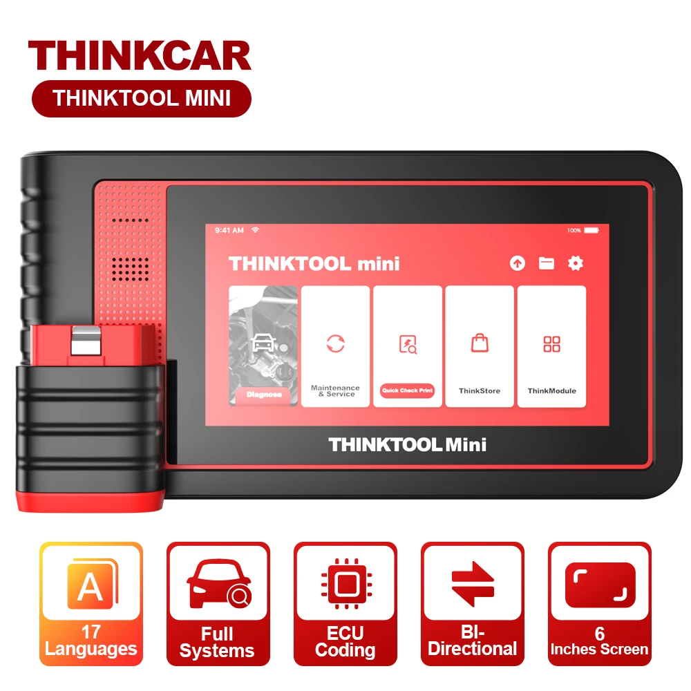 

Thinktool mini OBD2 сканер профессиональный автомобильный диагностический инструмент mini 2, инструменты для автомобильного сканирования, считыватель кодов, полная система 28, сброс CANFD