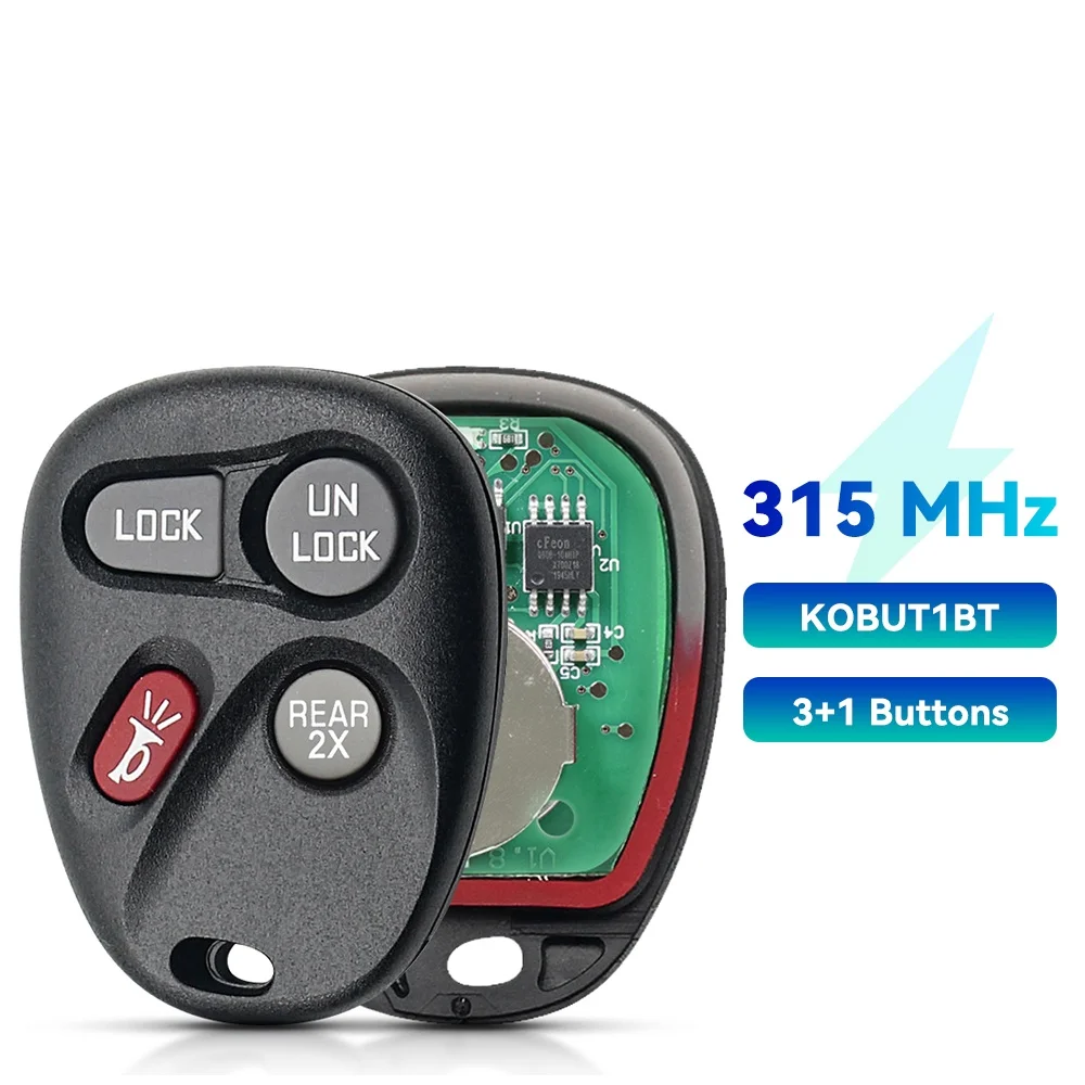 

KEYYOU 3/4 кнопки дистанционный ключ 315 МГц KOBUT1BT для Chevy Astro Blazer S10 Silverado Suburban Tahoe GMC Jimmy Safari Sierra Yukon