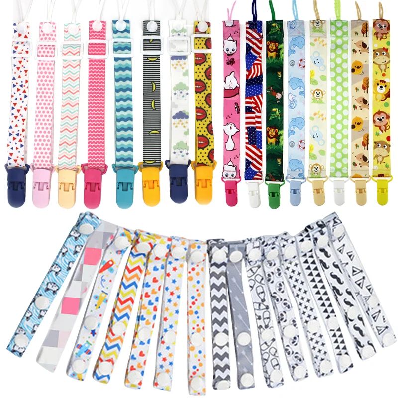 43 Models Baby Pacifier Clip Pacifier Anti-lost Chain Dummy Clip Nipple Holder Baby Cartoon Print Child Pacifier Clips Lanyard