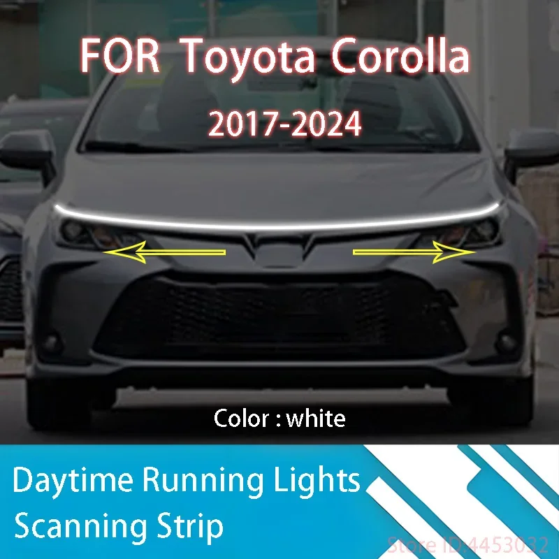 DRL Start Scan Strips Light ДЛЯ Тойота Королла 2017-2024 Декоративная лампа на капоте автомобиля