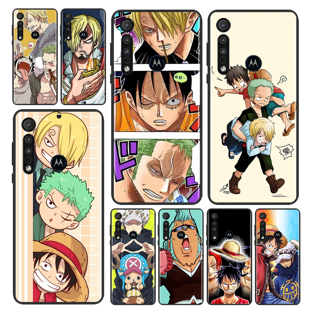 

Anime One Piece Cool For Motorola Moto G9 G8 E20 E7 E6 One Marco Hyper Fusion Power Lite Edge Plus Black Phone Case Capa Cover