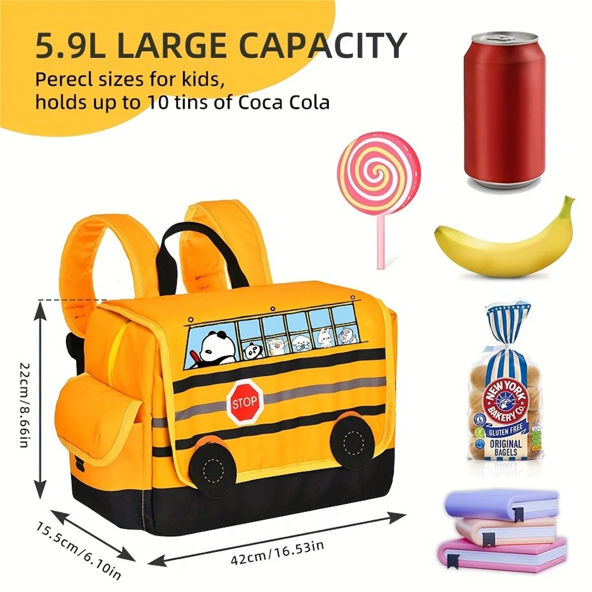 Школьная сумка для студентов школьный рюкзак большой емкости с рисунком панды