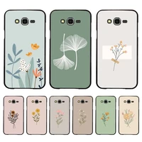 cartoon leaves flower phone case for samsung s20 lite s21 s10 s9 plus for redmi note8 9pro for huawei y6 cover