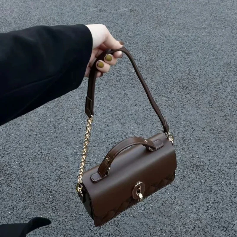 Luxury Brand Women's Bag 2023 New Fashionable Single Shoulder Satchels Retro Small Square Flaps bags High Quality  handbag Sac
