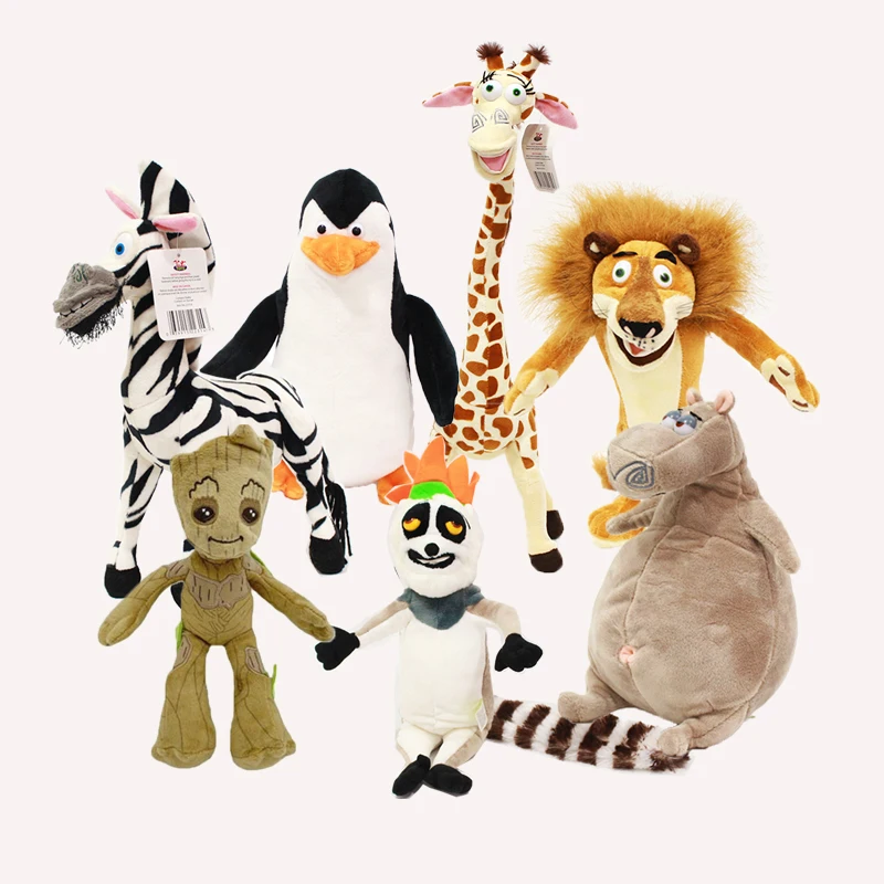 Плюшевые игрушки Disney мадагаскарский 3 25 см мельман Глория Алекс Марти волшебный