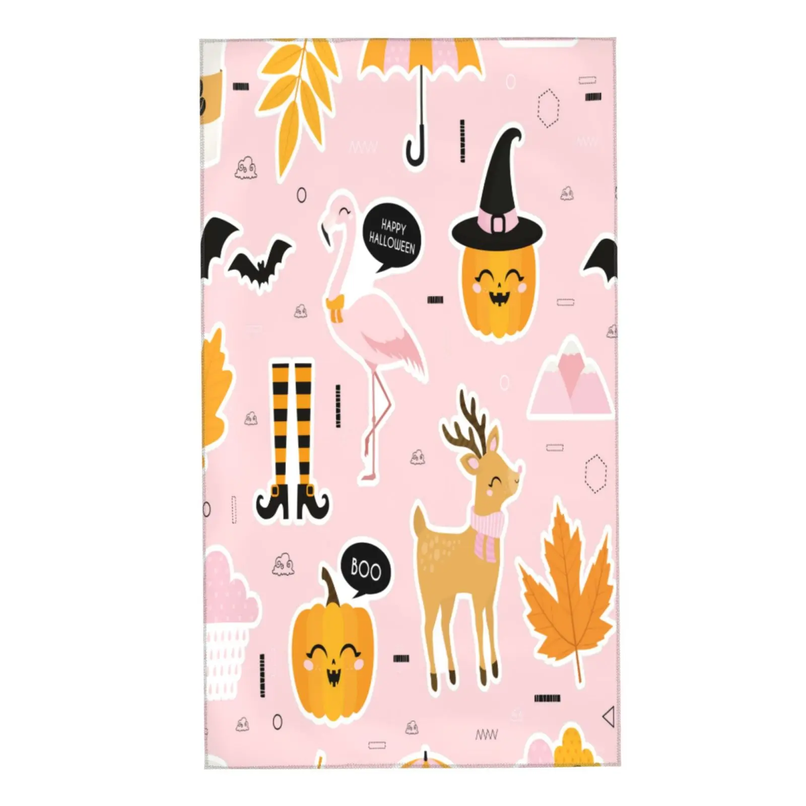 

Face Towel Cute flamingo,deer, leaves, pumpkins,pink Halloween Soft Bath Hotel Spa Hand Gym Sport Towelsserviette visage 타월