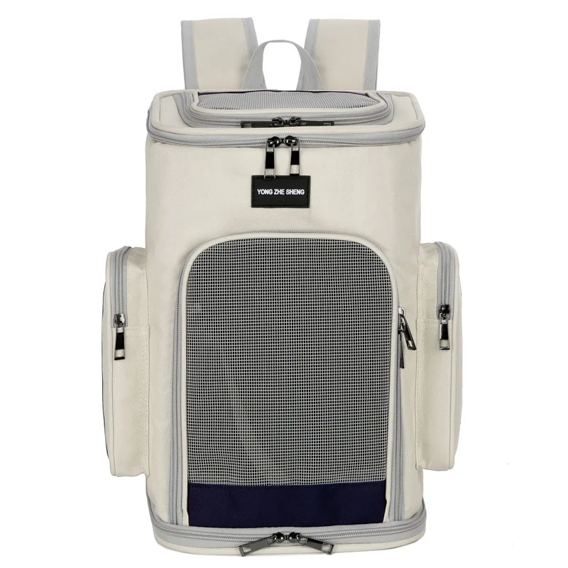 

Pet Carriers Bag Cats Double Shoulder Bag Outdoor Travel Carrier Backpack With Safety Zippers Breathable Puppy Carrying Bag