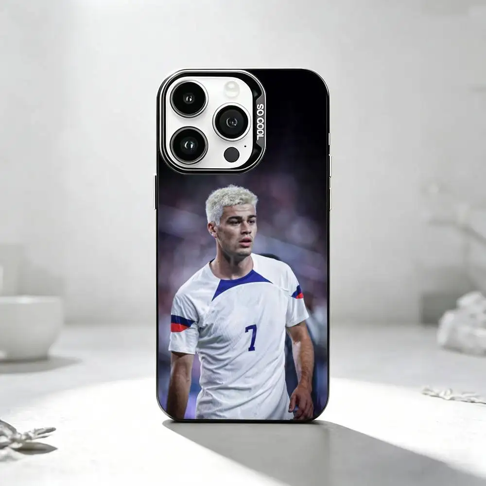 Фото Чехол для телефона с изображением футболиста Джованни Р-Рейны для iPhone 17, 16, 15, 14, 13, 12, 11 Plus, Pro Max, XS, цветной серебристый чехол-накладка №3