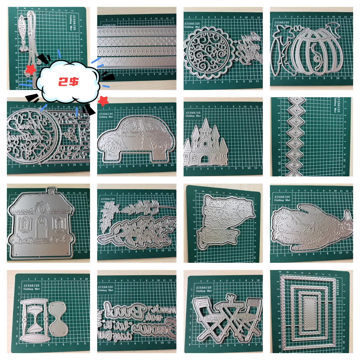 

2 доллара, магазин 2022, новые металлические Вырубные штампы для скрапбукинга, ремесленный шаблон для рукоделия, украшения, вырезанные штампы