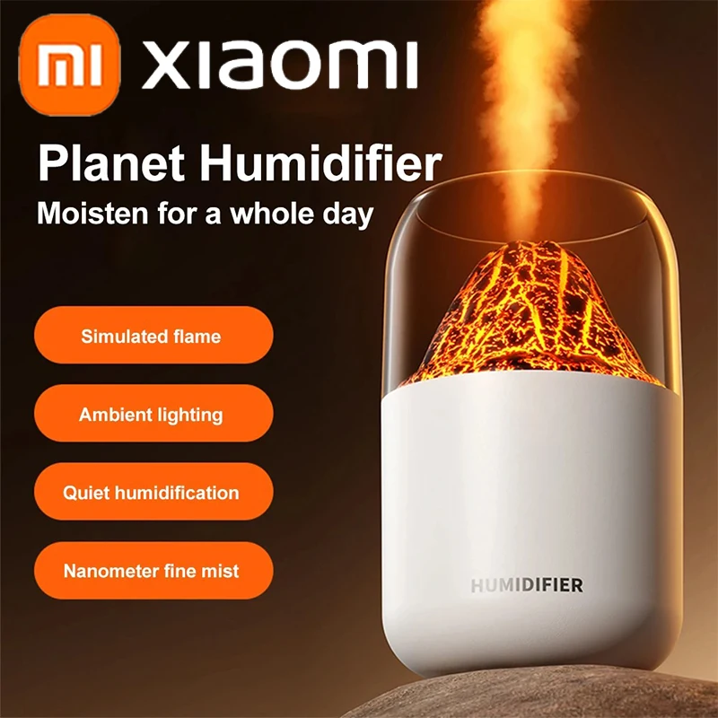 

Xiaomi Essential Oil Diffuser Flame Volcano Diffuser 280ML Aroma Diffuser Humidifier With Flame Light 2 Modes 35ML/H For Home