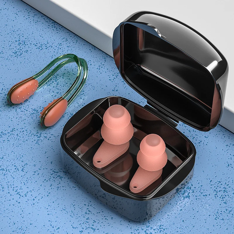 

Soft Silicone Swimming Nose Clips Earplug Set for Adult Children Waterpoof Nose Clip Swimming Set Water Sports Pool Accessories