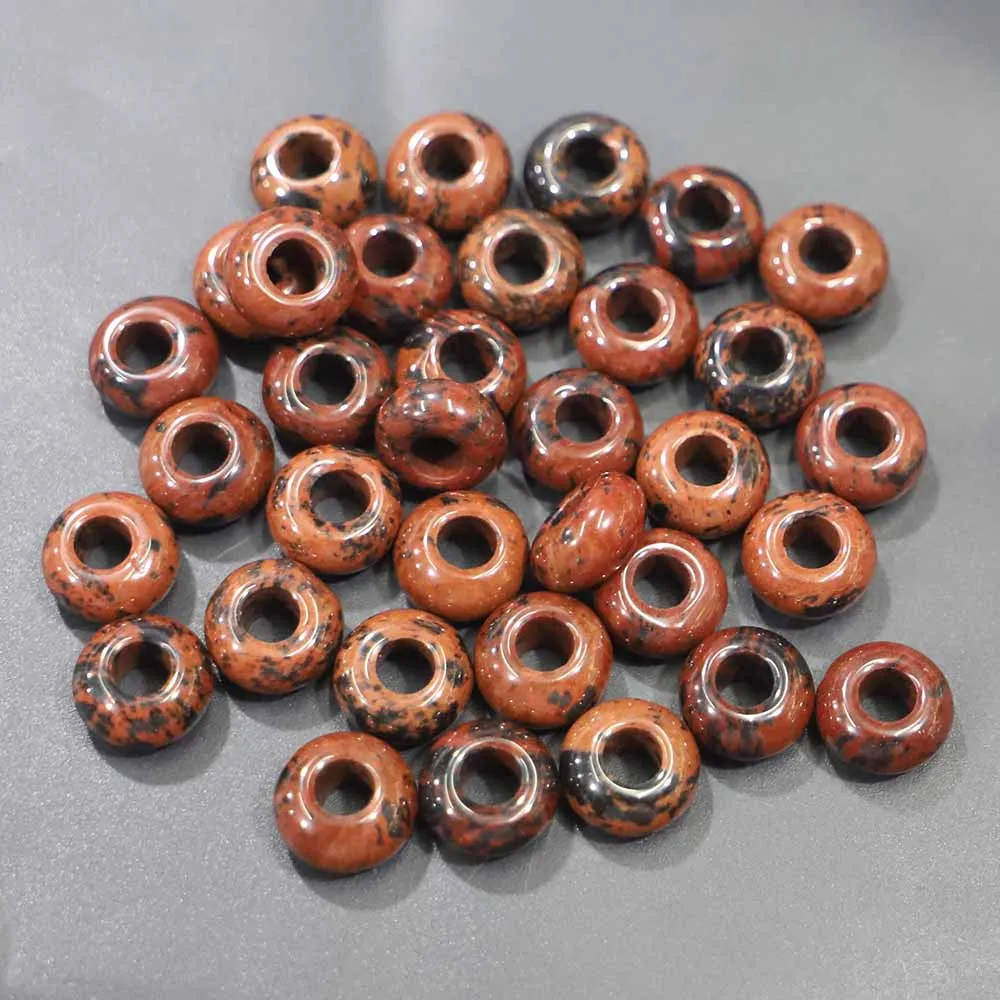 14x8mm Natural Golden Swan Stone Round Big Hloe Beads DIY Jewelry Making Necklaces Earrings Bracelet Accessories Wholesale 30Pcs