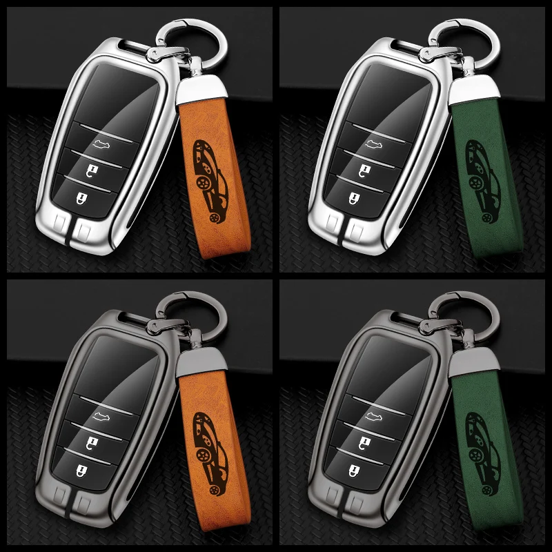 

Fashion Zinc Alloy Car Key Case Cover Bag For Toyota Hilux Fortuner Land Cruiser Camry Coralla Crown RAV4 Highland Prado Llavero