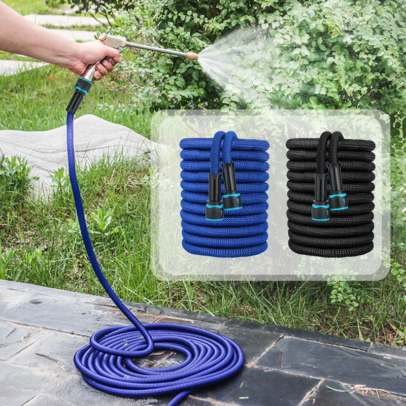 

25-100FT Garden Watering Hose Quick Connector Water Expandable Hose Car Wash Cleaning Flexible Magic Hose Pipe Irrigation Tool