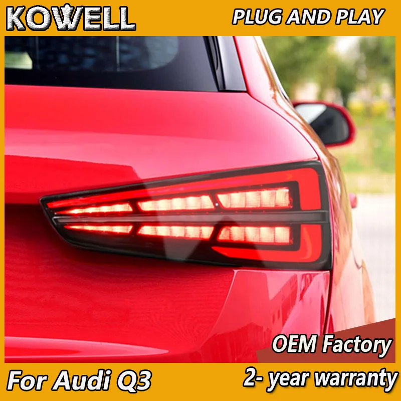 Стайлинг автомобиля для Audi Q3 Задний фонарь 2013-2019 Задние фонари DRL Противотуманные